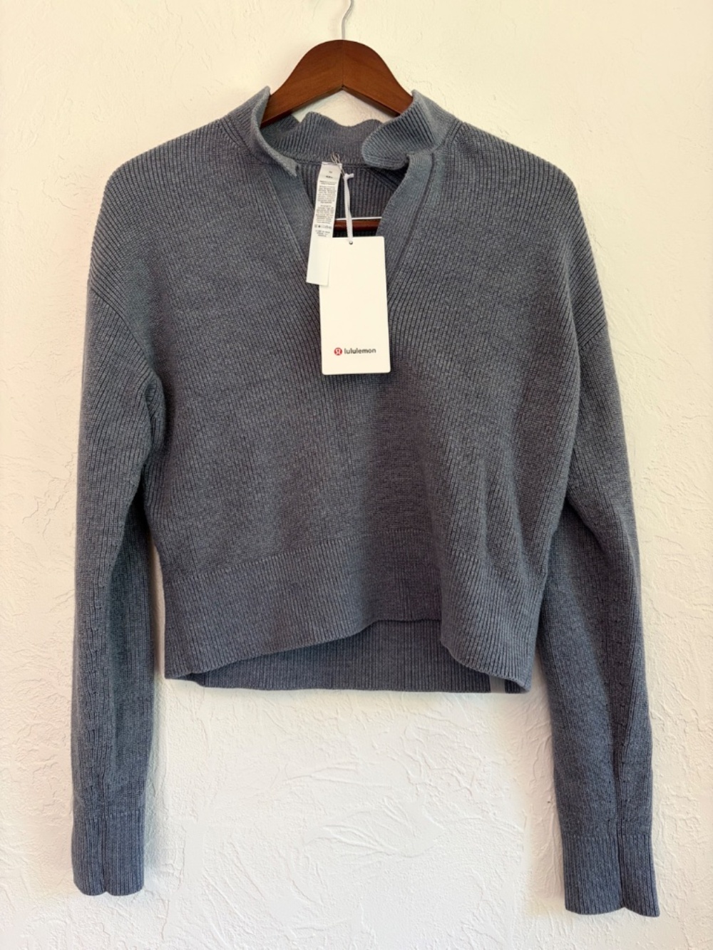 NWT  LuluLemon Collard Merino Wool Blend Sweater